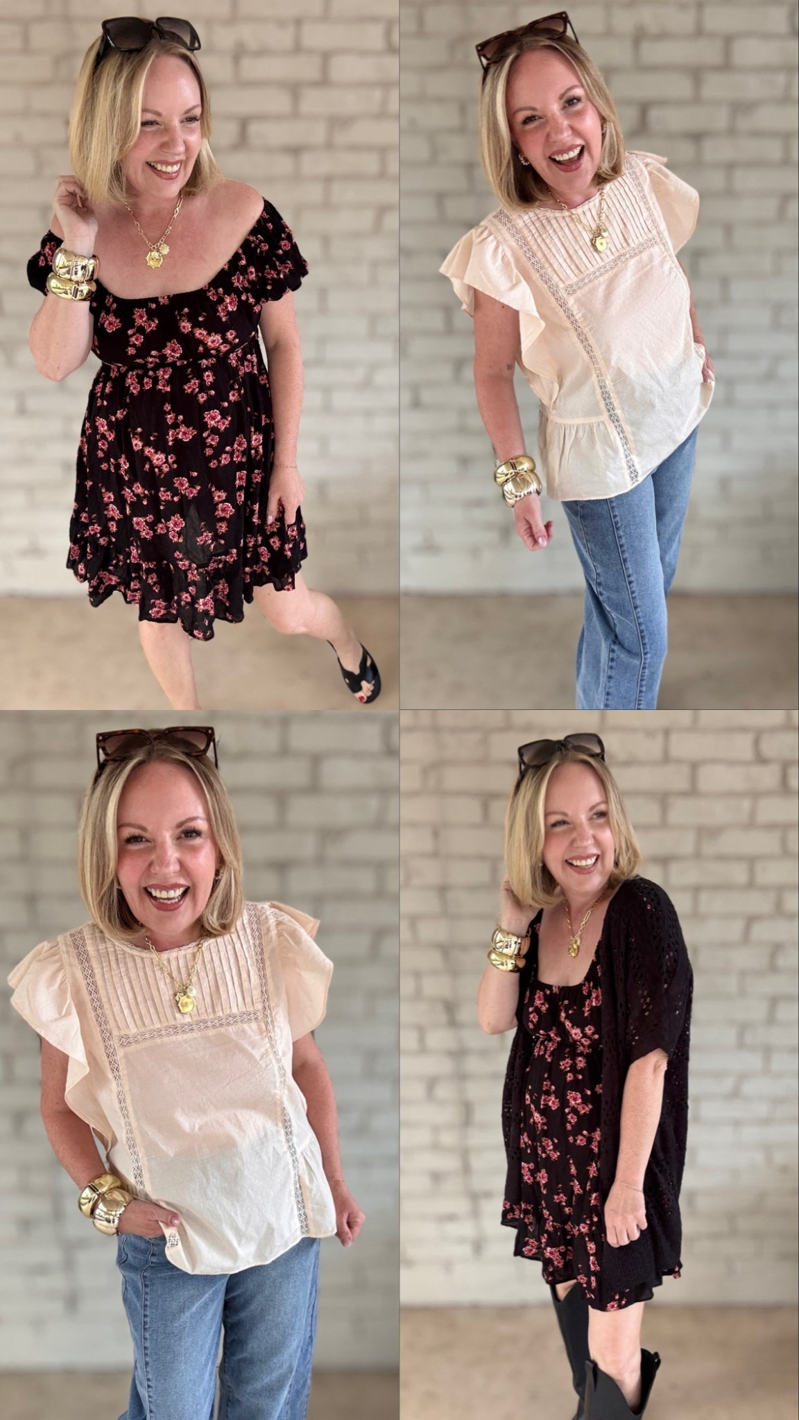 Medium dress & top; size 8 jeans

#LTKMidsize #LTKSeasonal #LTKOver40