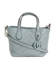 Made In Italy Leather G G Marmont Small Tote With Shoulder Strap | TJ Maxx