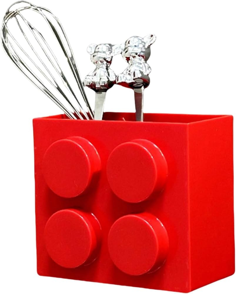 Magnetic Basket Organizer for Fridge - Lego-Style ABS Plastic Storage Box, No Drill Design for Ki... | Amazon (US)