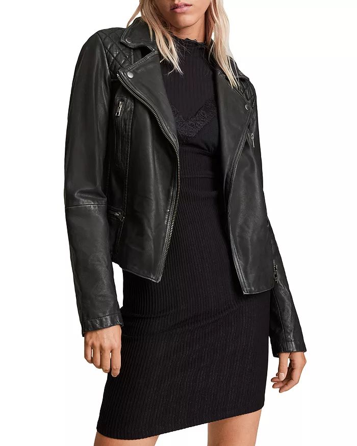 Cargo Quilted Leather Biker Jacket | Bloomingdale's (US)