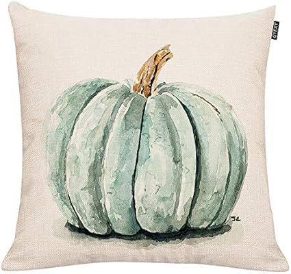 GTEXT Fall Pumpkin Throw Pillow Cover Autumn Decor Watercolor Drawing Pumpkin Pillow Case for Cou... | Amazon (US)