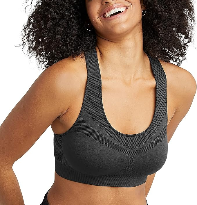 Champion Women's Sports Bra, Infinity Racerback, Moderate Support, Seamless Sports Bra for Women | Amazon (US)