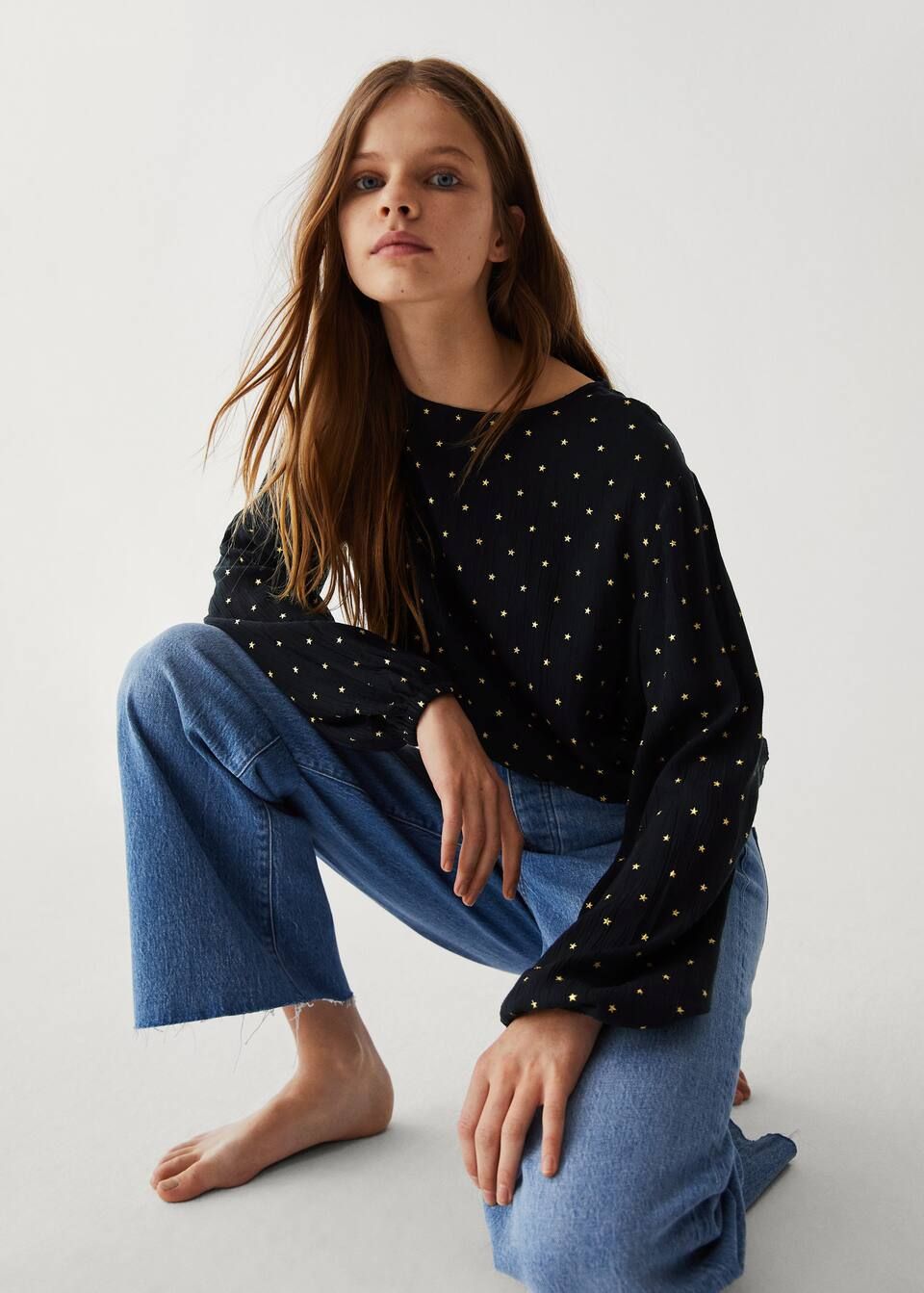 Star print blouse | MANGO (US)