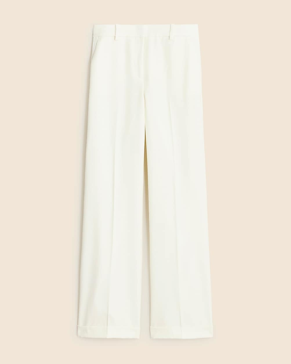 Cuffed wide-leg trouser pant in wool blend | J. Crew US