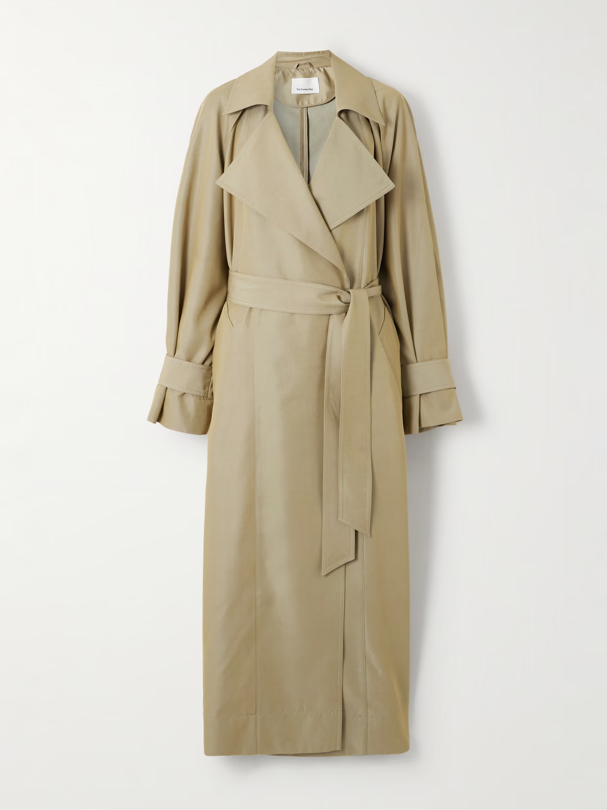 The Frankie Shop - Astoria Cutout Tencel Lyocell-blend Trench Coat - Neutrals | NET-A-PORTER (US)