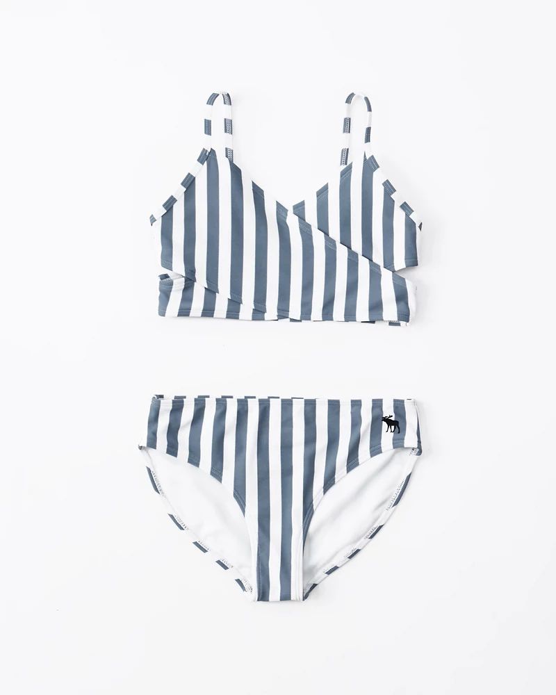 wrap-front two-piece swimsuit | abercrombie kids US