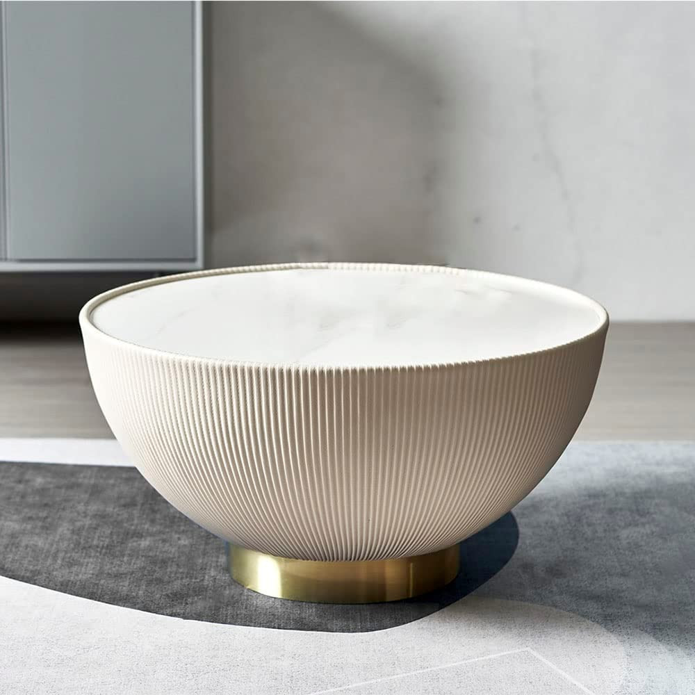 First of a Kind Modern Drum Bowl Coffee Table - Round Shaped Coffee Table – Modern Decorative T... | Walmart (US)