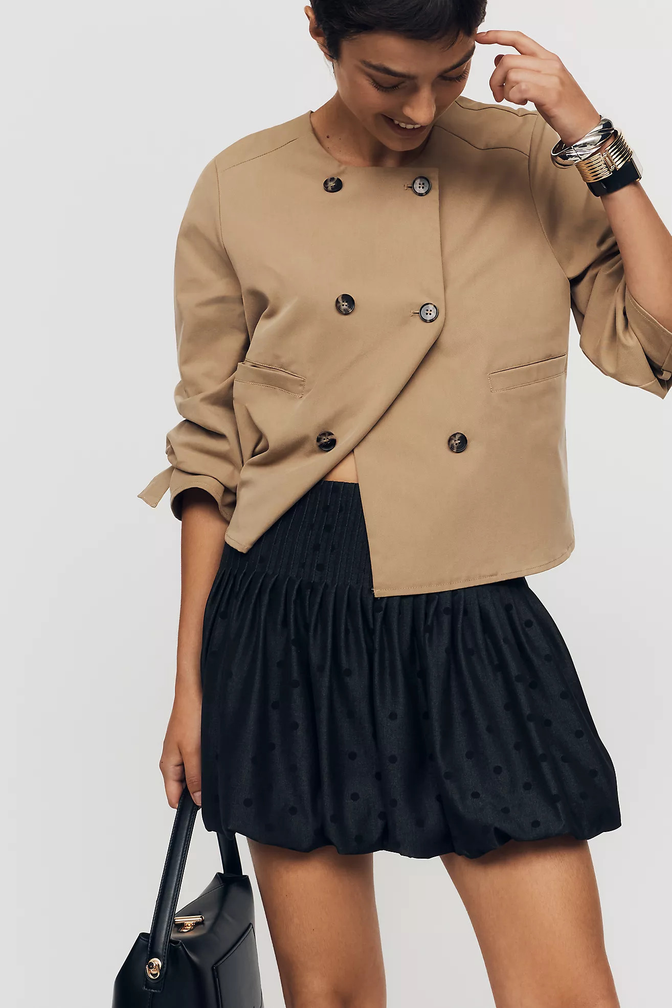 En Saison Adrianne Bubble Mini Skirt | Anthropologie (US)