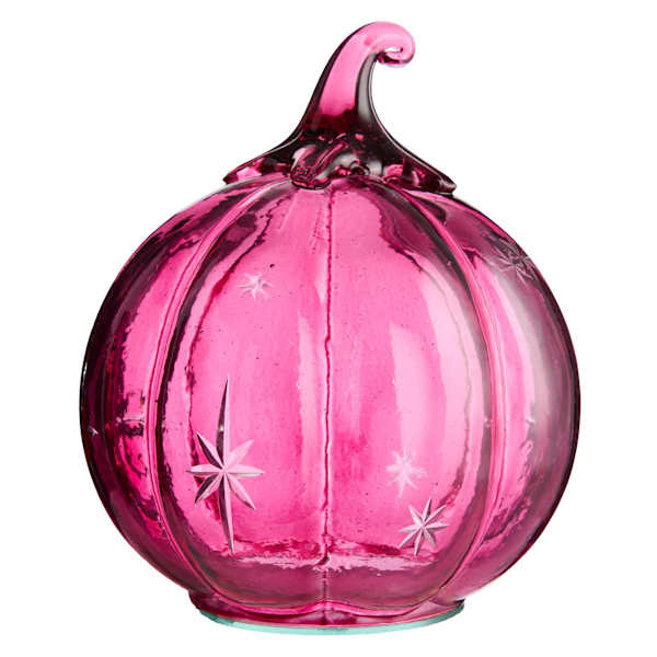 Pink Halloween Glass Pumpkin At Home | At Home