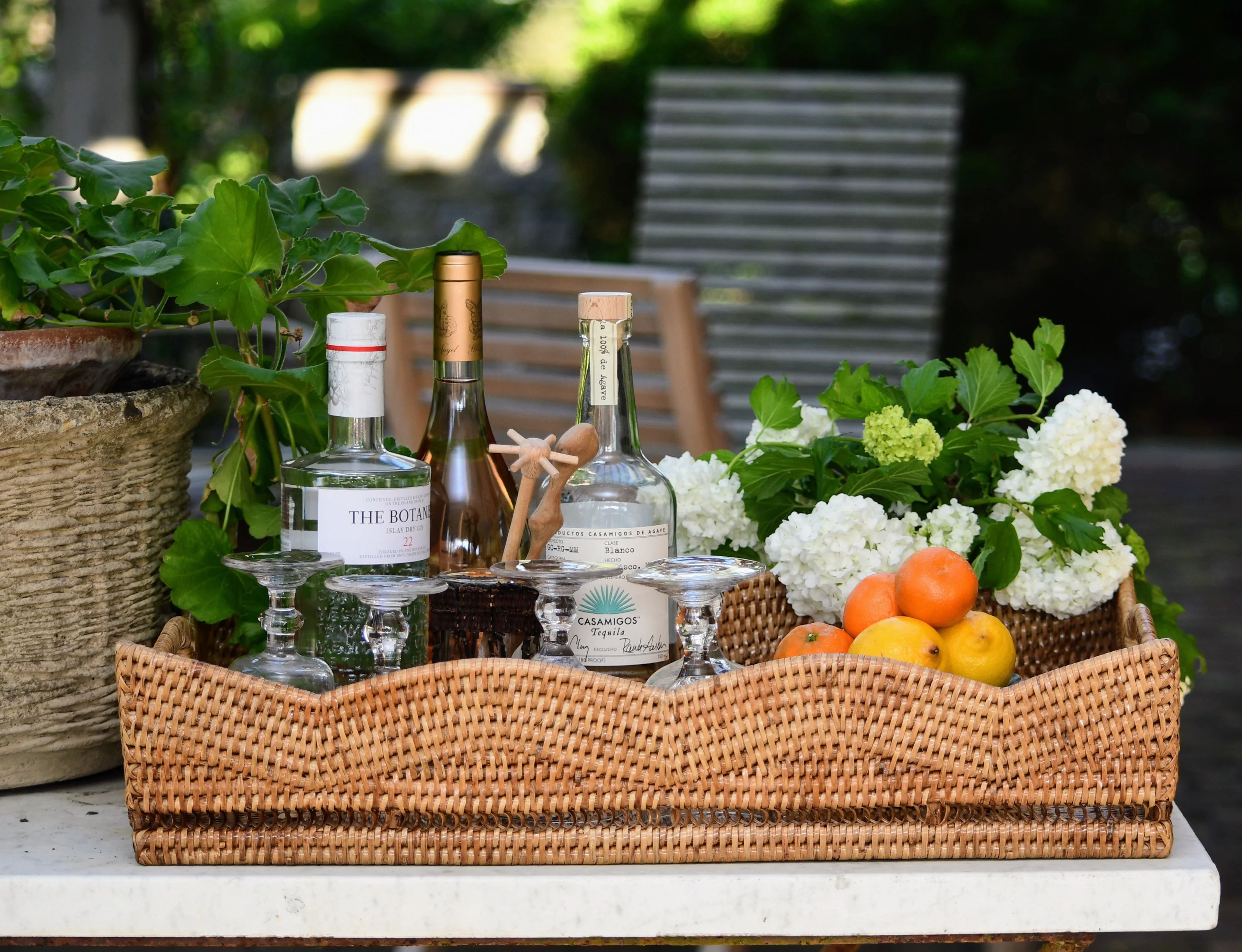 Scalloped Rattan Tray | Half Past Seven