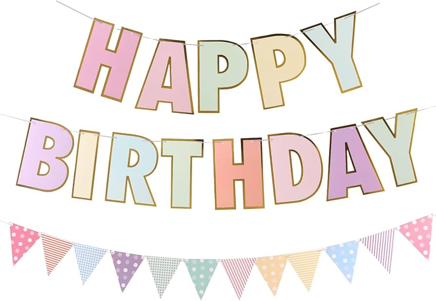 Happy Birthday Banner | Happy Birthday Sign | Birthday Decorations | Birthday Banner for Women Gi... | Amazon (US)
