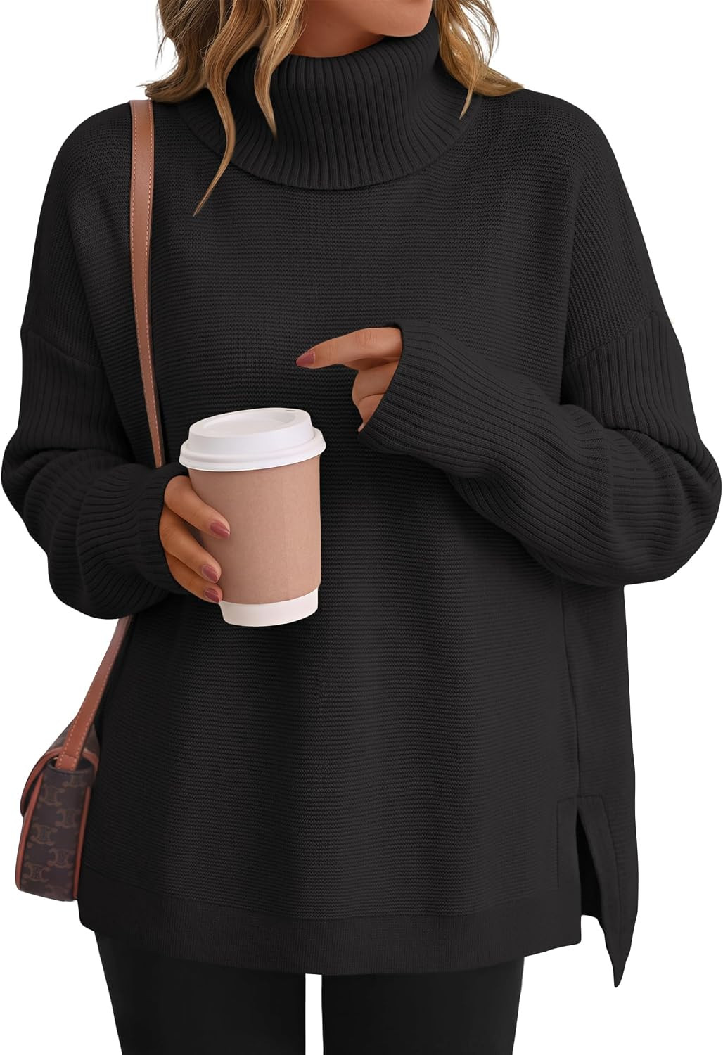 LILLUSORY Womens Turtleneck Oversized Sweaters 2026 Fall Fashion Outfits | Amazon (US)