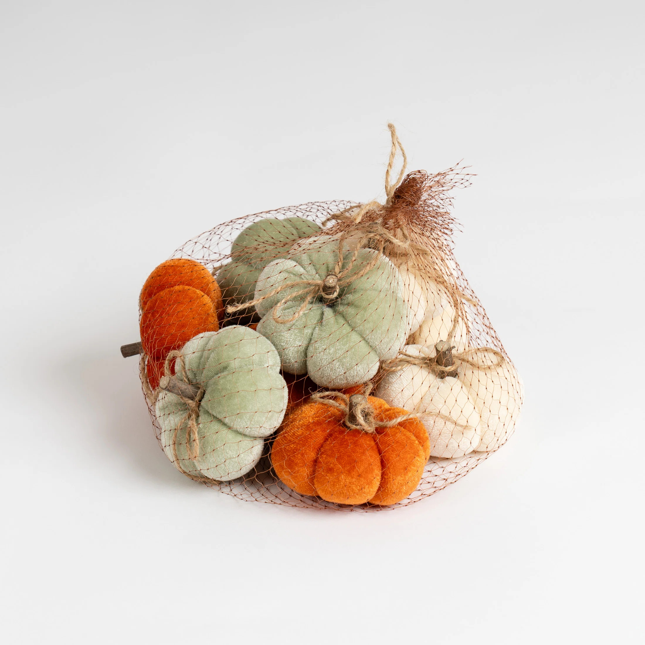 Set of 9 Decorative Pumpkins - orange-mint-cream | Wayfair UK