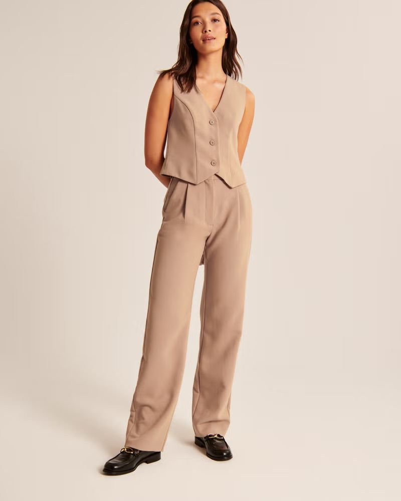 Women's Tailored Straight Pant | Women's | Abercrombie.com | Abercrombie & Fitch (US)