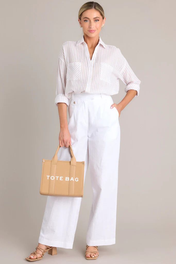 Get What You Need White Linen Pants | Red Dress
