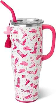 Swig Life 40oz Mega Mug, 40 oz Tumbler with Handle and Straw, Cup Holder Friendly, Dishwasher Saf... | Amazon (US)