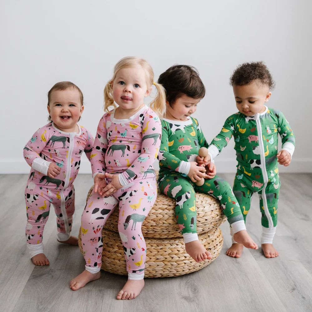 Green Farm Animals Zippy | Little Sleepies