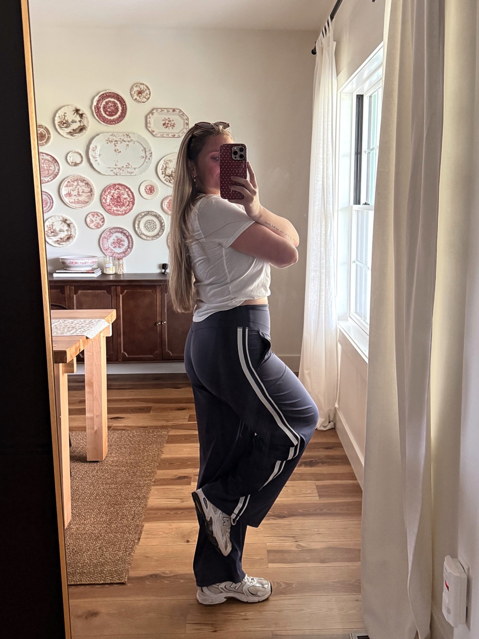 fav comfy navy track pants 🩶