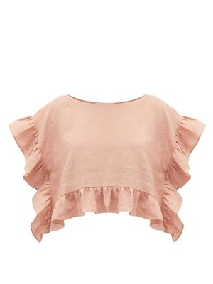 Yalitha ruffled linen blouse | Matches (US)