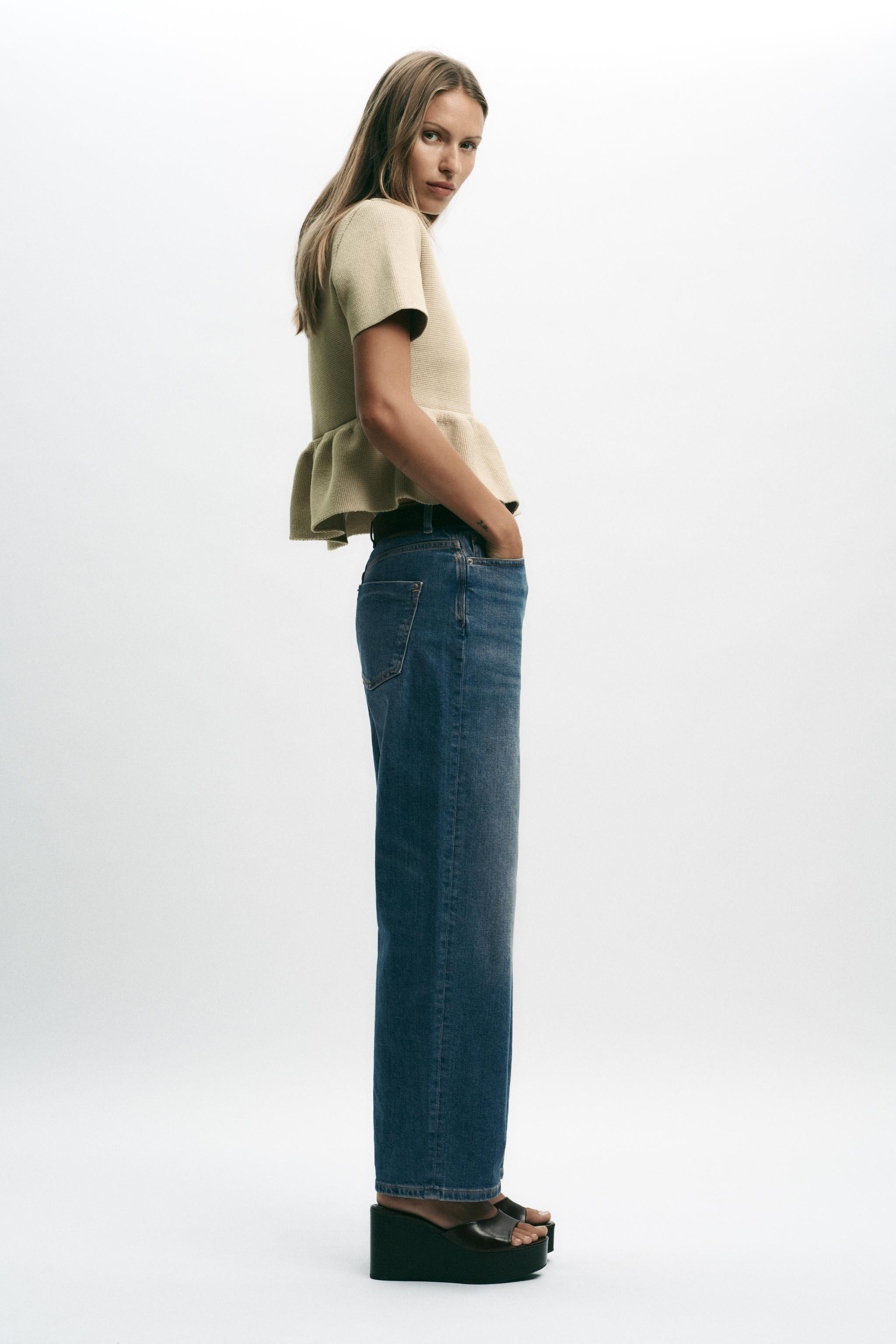 PEPLUM SHORT SLEEVE CARDIGAN | Zara US