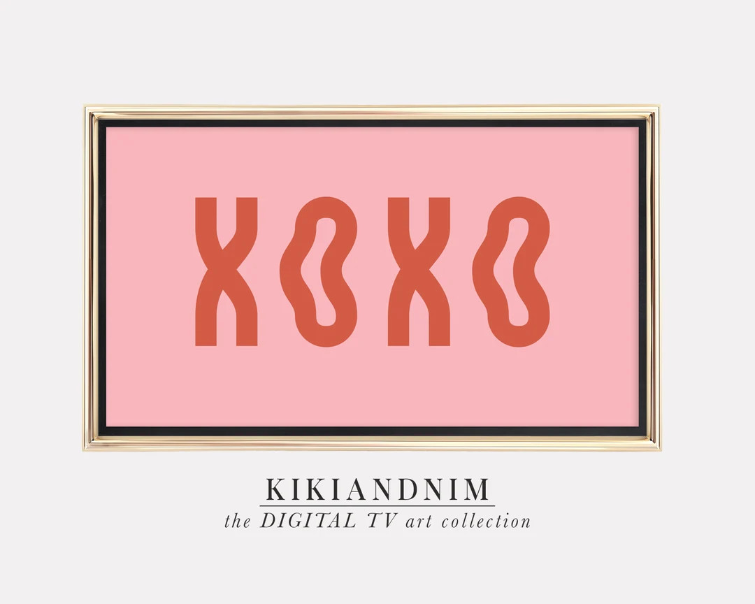 Samsung Frame Tv Art Valentines Xoxo Art for Frame Tv Winter Frame Tv Art Trendy Valentines Day D... | Etsy (US)