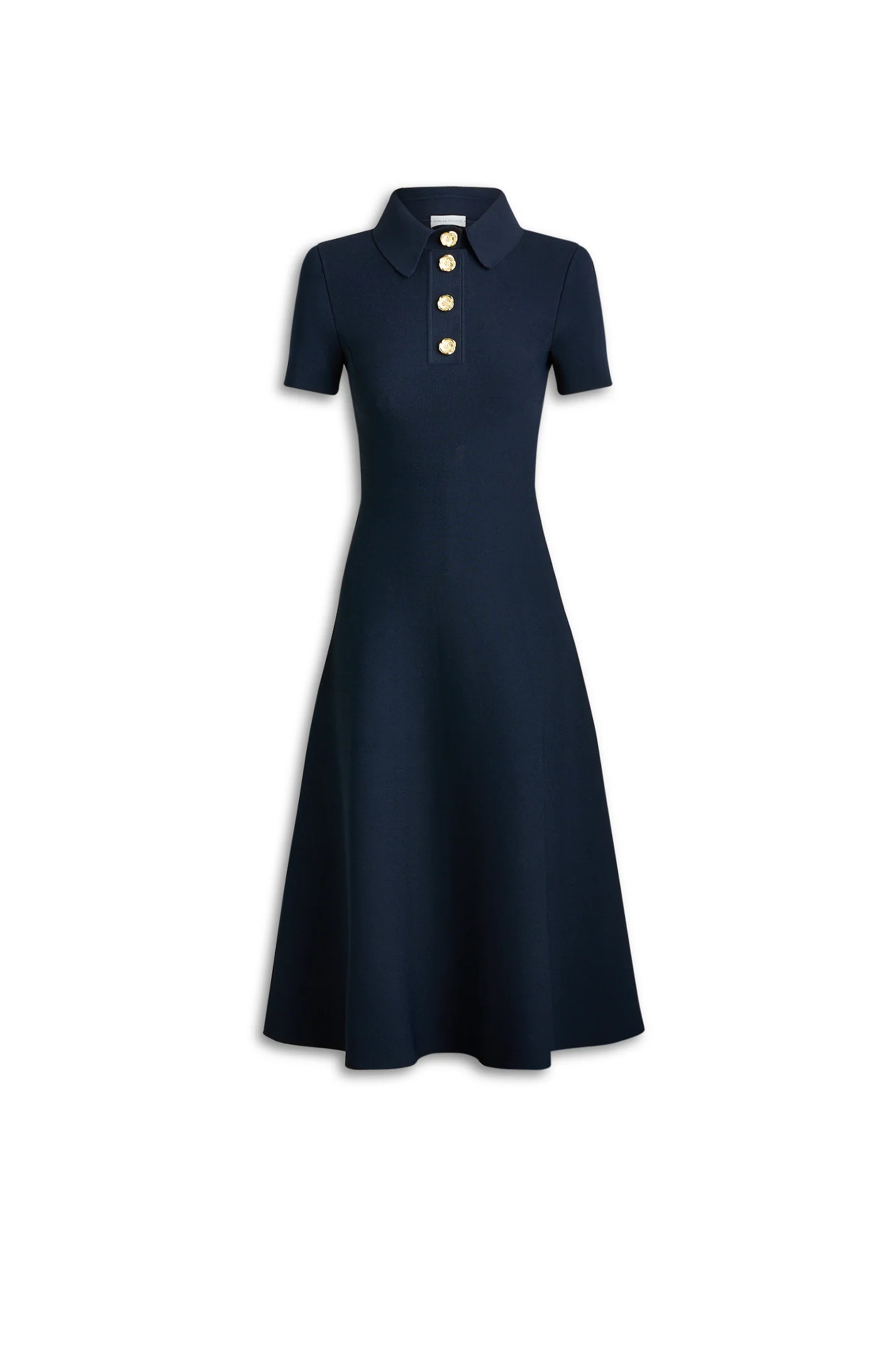 CREPE KNIT POPPY SHIRT DRESS - NAVY - Scanlan Theodore | Scanlan Theodore AU