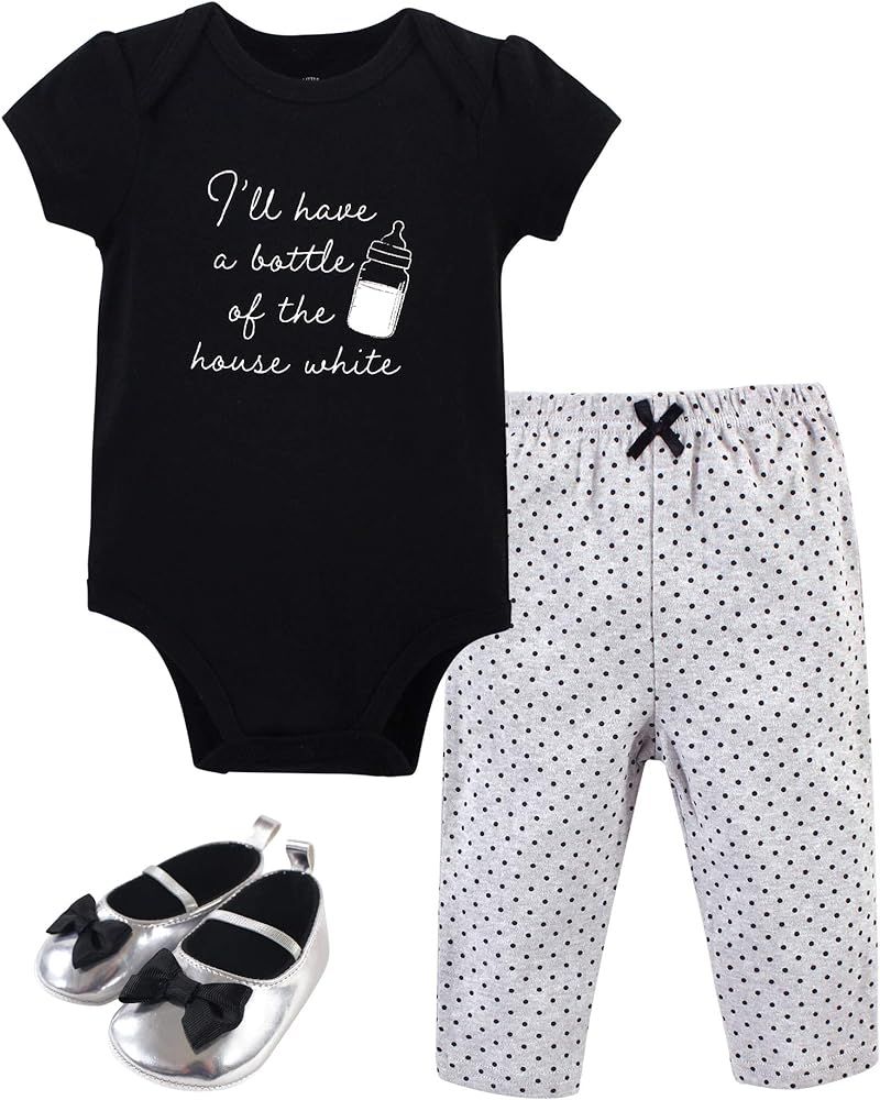 Amazon.com: Little Treasure Unisex Baby Cotton Bodysuit, Pant and Shoe Set, Born To Rock, 9-12 Mo... | Amazon (US)