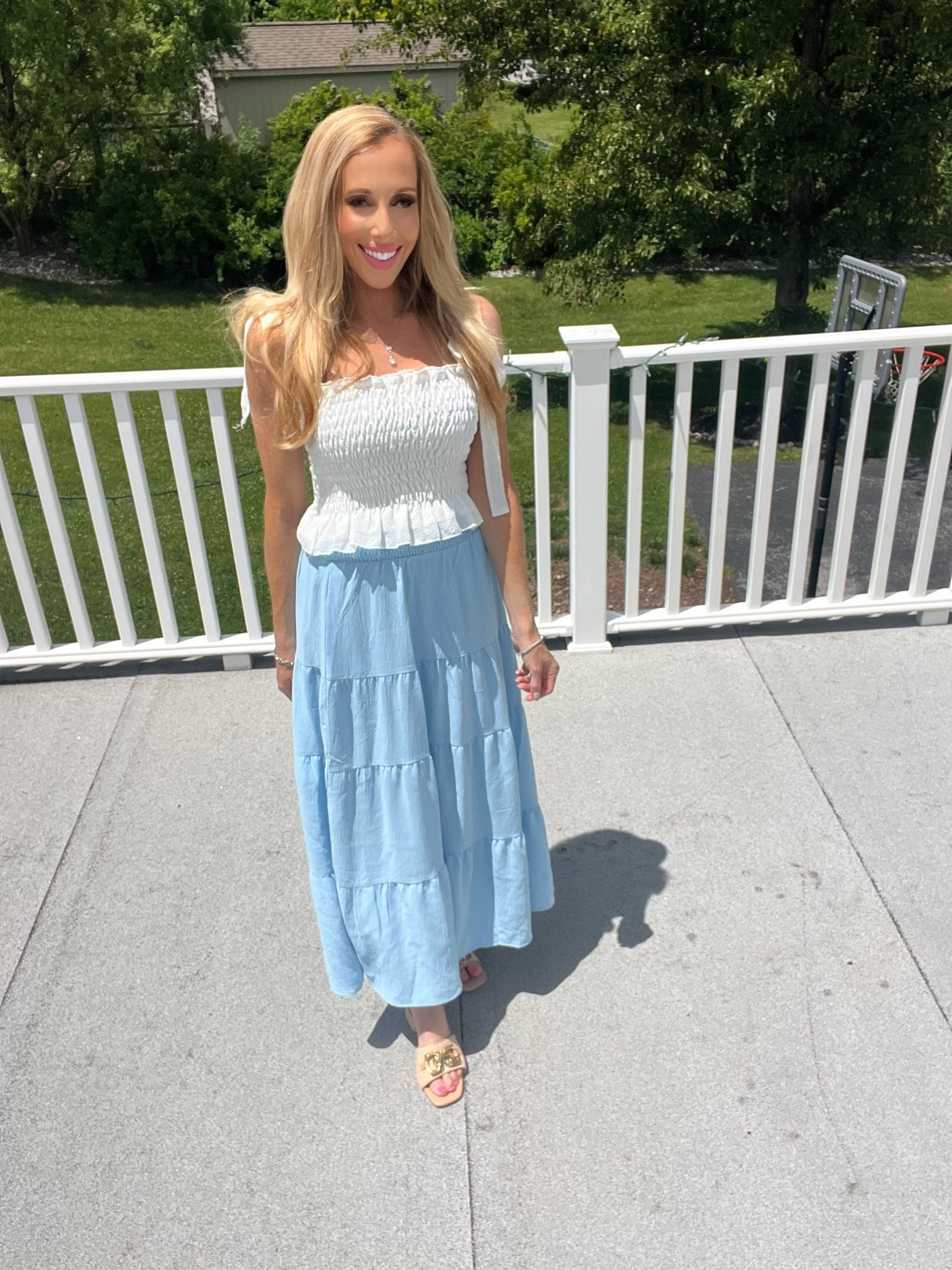 Pretty blue summer maxi skirt 🩵🩵

#LTKfitnessgoals #LTKdayinmylife #LTKootd