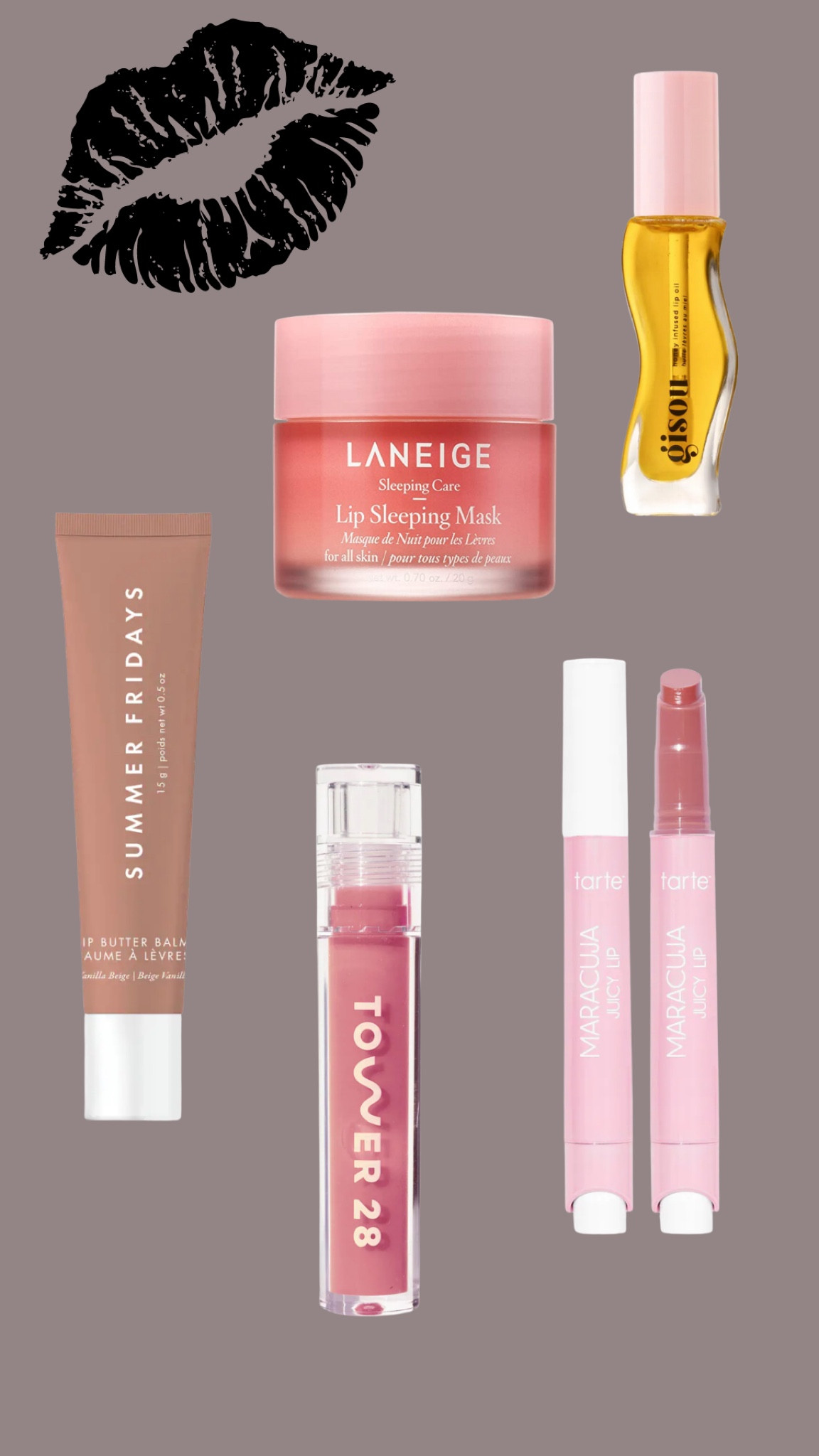 LIPS:

LANEIGE Lip Sleeping Mask Intense Hydration with Vitamin C

Gisou Honey Infused Lip Oil

tarte Maracuja Juicy Lip Plump

Tower 28 Beauty ShineOn Lip Jelly Non-Sticky Gloss

Summer Fridays Lip Butter Balm

#LTKsalealert #LTKbeauty #LTKGiftGuide