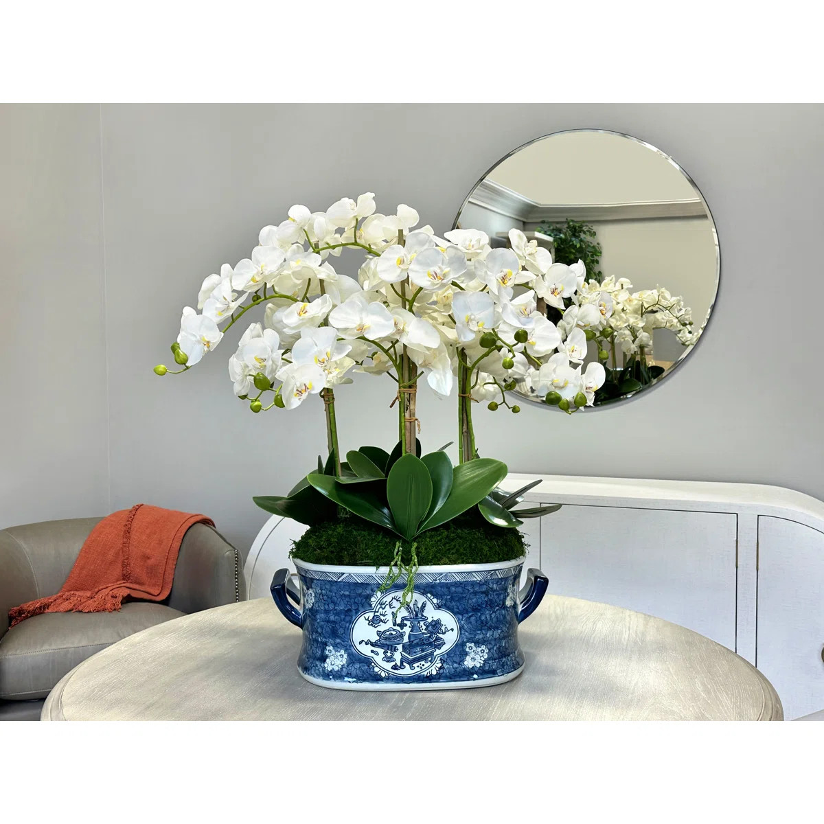 Arrington Orchid Arrangement in Decorative Ceramic Planter | Wayfair North America