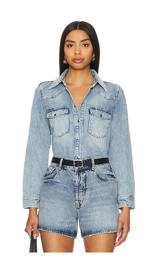 Fitted Heritage Shirt in Esme | Revolve Clothing (Global)