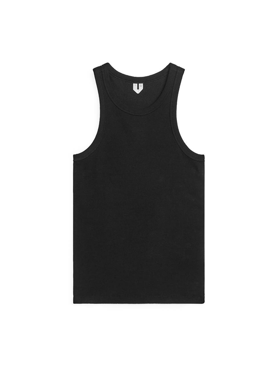 Rib Racer Tank Top - Black - ARKET GB | ARKET (US&UK)