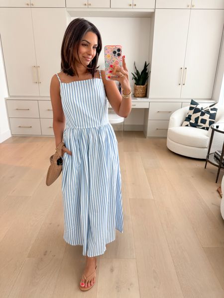 Wearing an xs in striped maxi, I love the longer waist drop of this one and it also has a smocked back and adjustable straps! 

#LTKStyleTip #LTKFindsUnder50 #LTKxWalmart