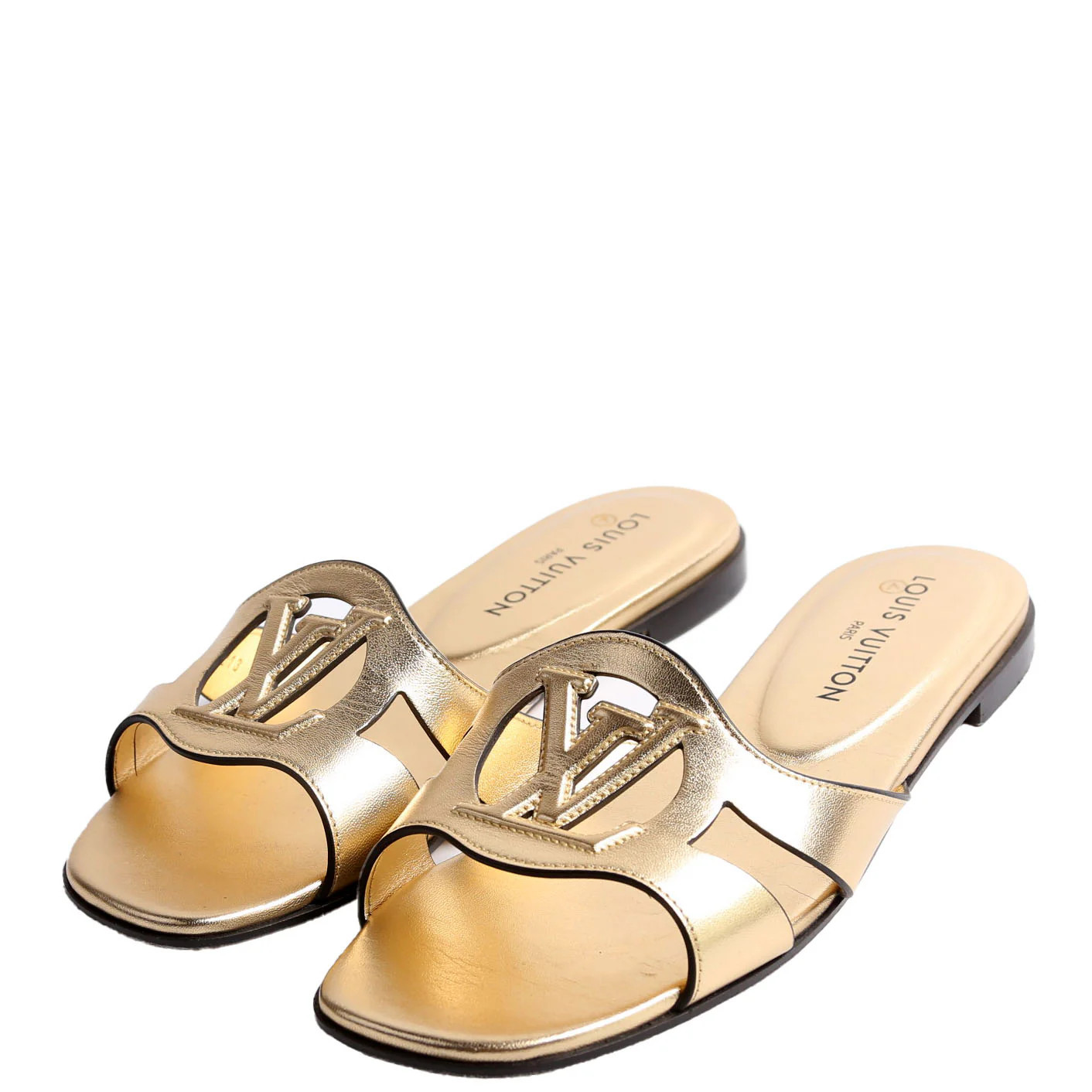 Isola Flat Mules Size 41 Gold | Keeks Designer Handbags