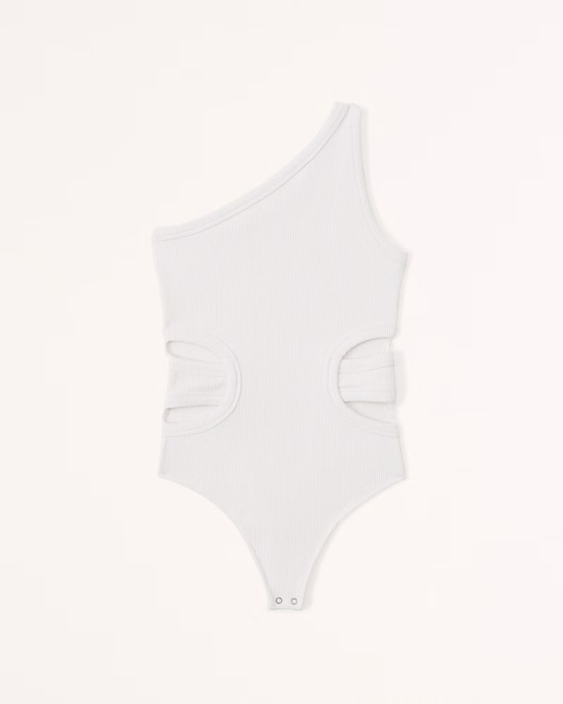 Women's Seamless Rib Fabric One-Shoulder Cutout Bodysuit | Women's New Arrivals | Abercrombie.com | Abercrombie & Fitch (US)