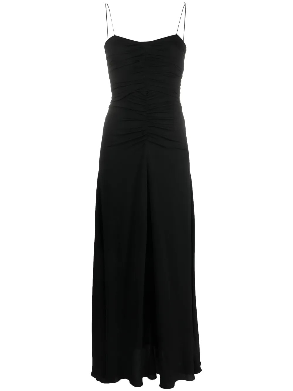 Forte Forte Ruched Flared Maxi Dress - Farfetch | Farfetch Global
