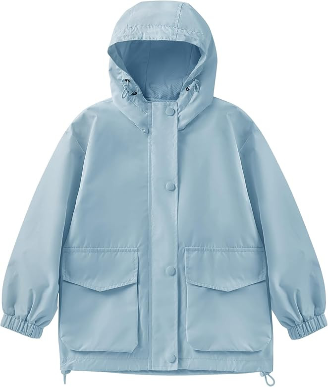 Avoogue Toddler Rain Jacket Windbreaker Lined Raincoat Waterproof Hooded Lightweight Rain Coats W... | Amazon (US)