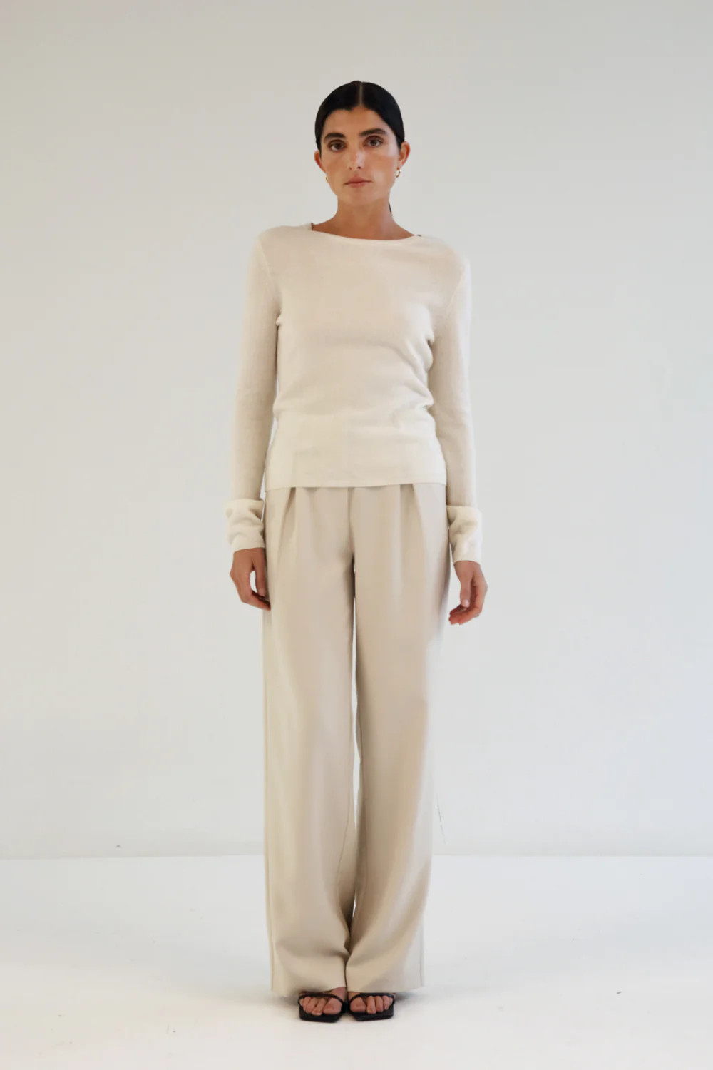 Awa Crewneck Sweater, cream | Almada Label