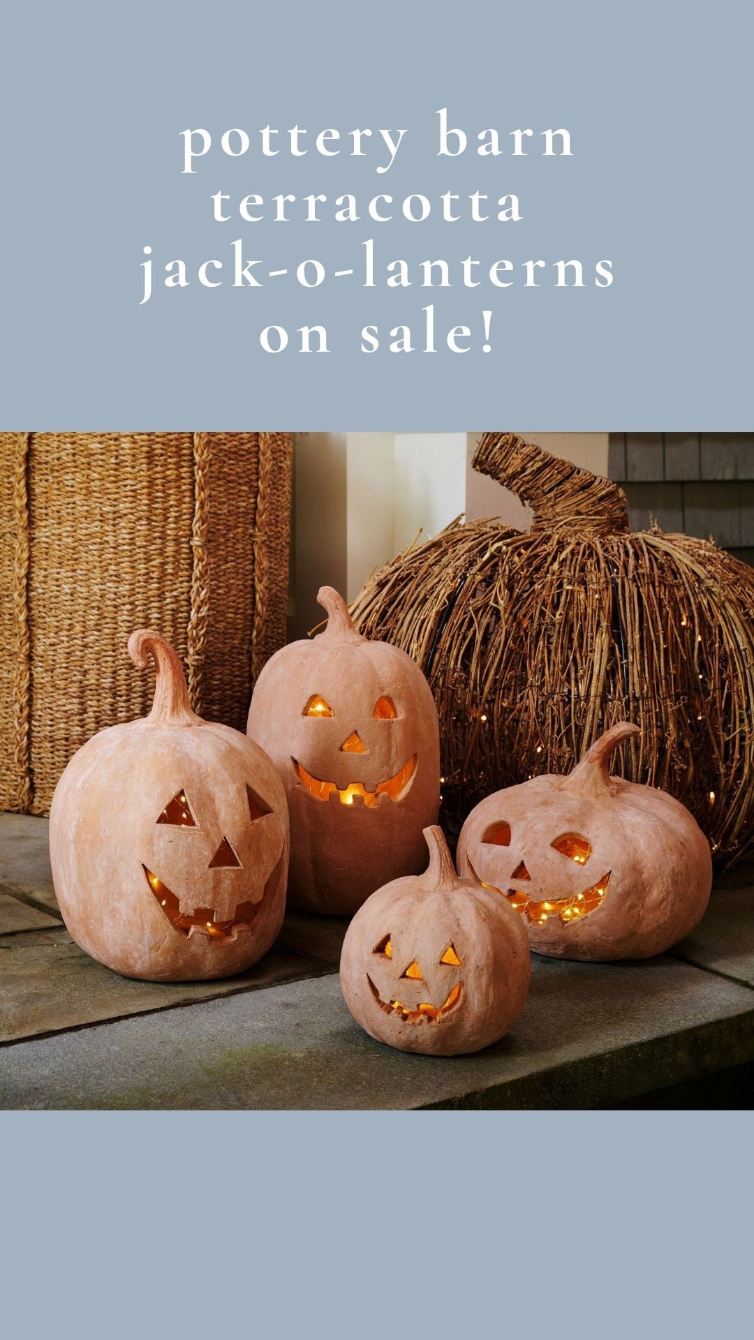 These handmade terra‑cotta Jack O’ lanterns from Pottery Barn are everything I didn’t know I needed!

#LTKHome #LTKFallSale #LTKStyleTip