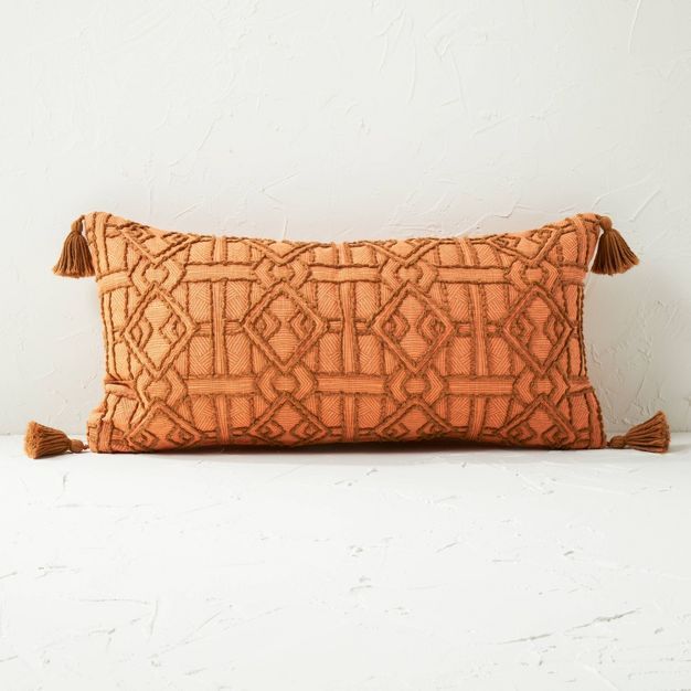 Oversized Diamond Lumbar Throw Pillow Terracotta - Opalhouse™ designed with Jungalow™ | Target