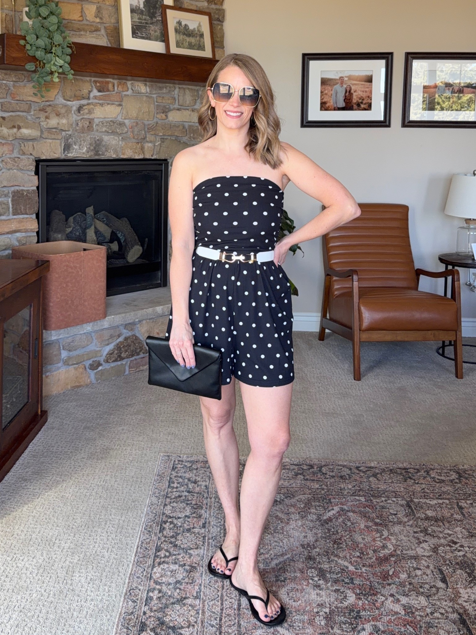 Polka dots are big this spring and this romper is great option for date night. 🖤🤍

#LTKOver40 #LTKPetite #LTKgrwm
