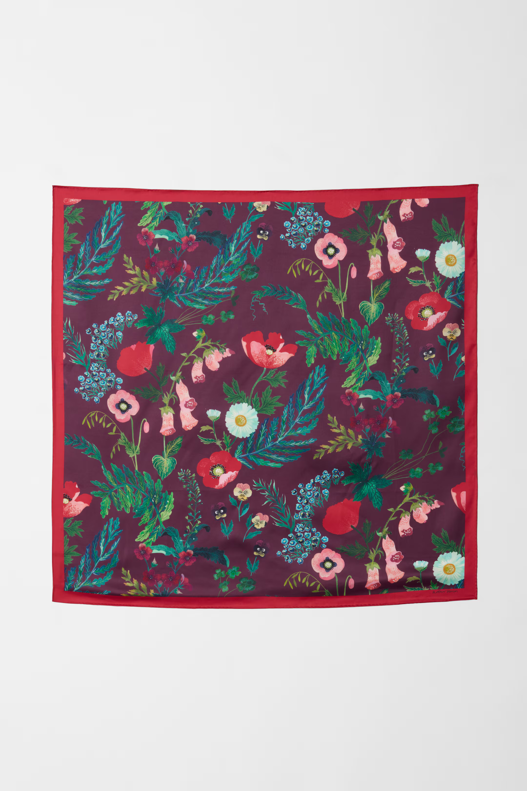 Floral-Print Square Scarf | H&M (UK, MY, IN, SG, PH, TW, HK)