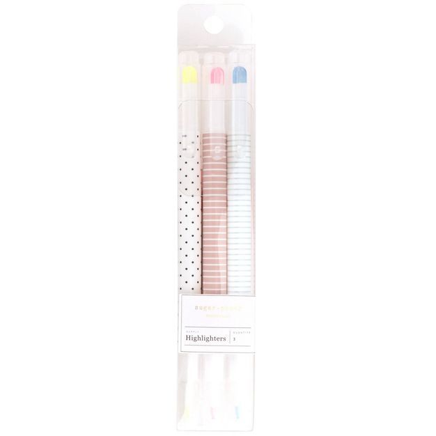 3ct Highlighters Yellow/Blue/Pink - Sugar Paper Essentials | Target