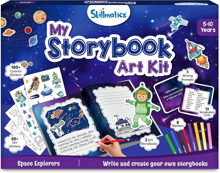 Skillmatics Storybook Art Kit - Space Explorers Art Kit for Kids, Write & Create Storybooks, Crea... | Amazon (US)