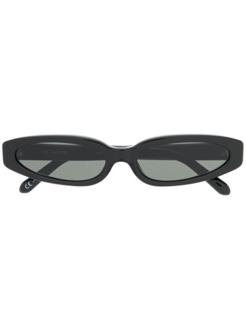 slim oval frame sunglasses | Farfetch (US)