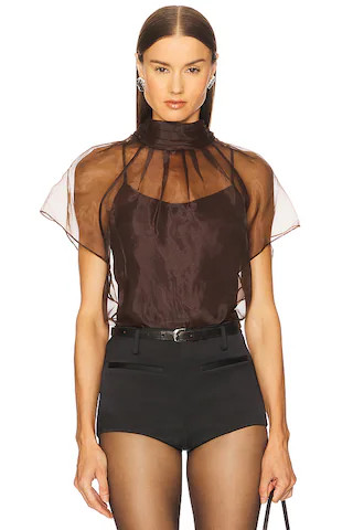 SIMKHAI Feyre Top in Chocolate from Revolve.com | Revolve Clothing (Global)