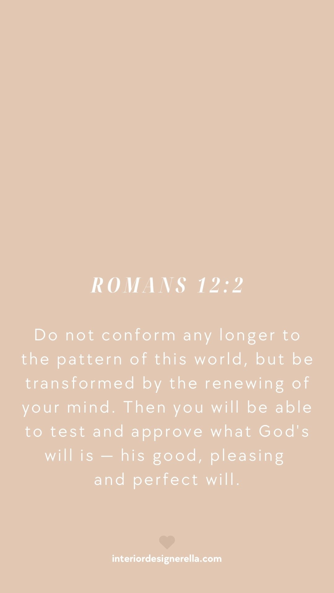 Bible verse of the day! Romans 12:2!