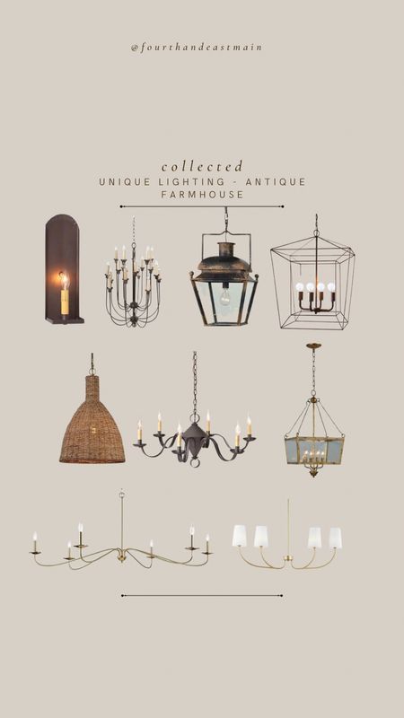 collected // unique and affordable lighting from antique farmhouse 

lighting round up 
amber interiors 

#LTKhome