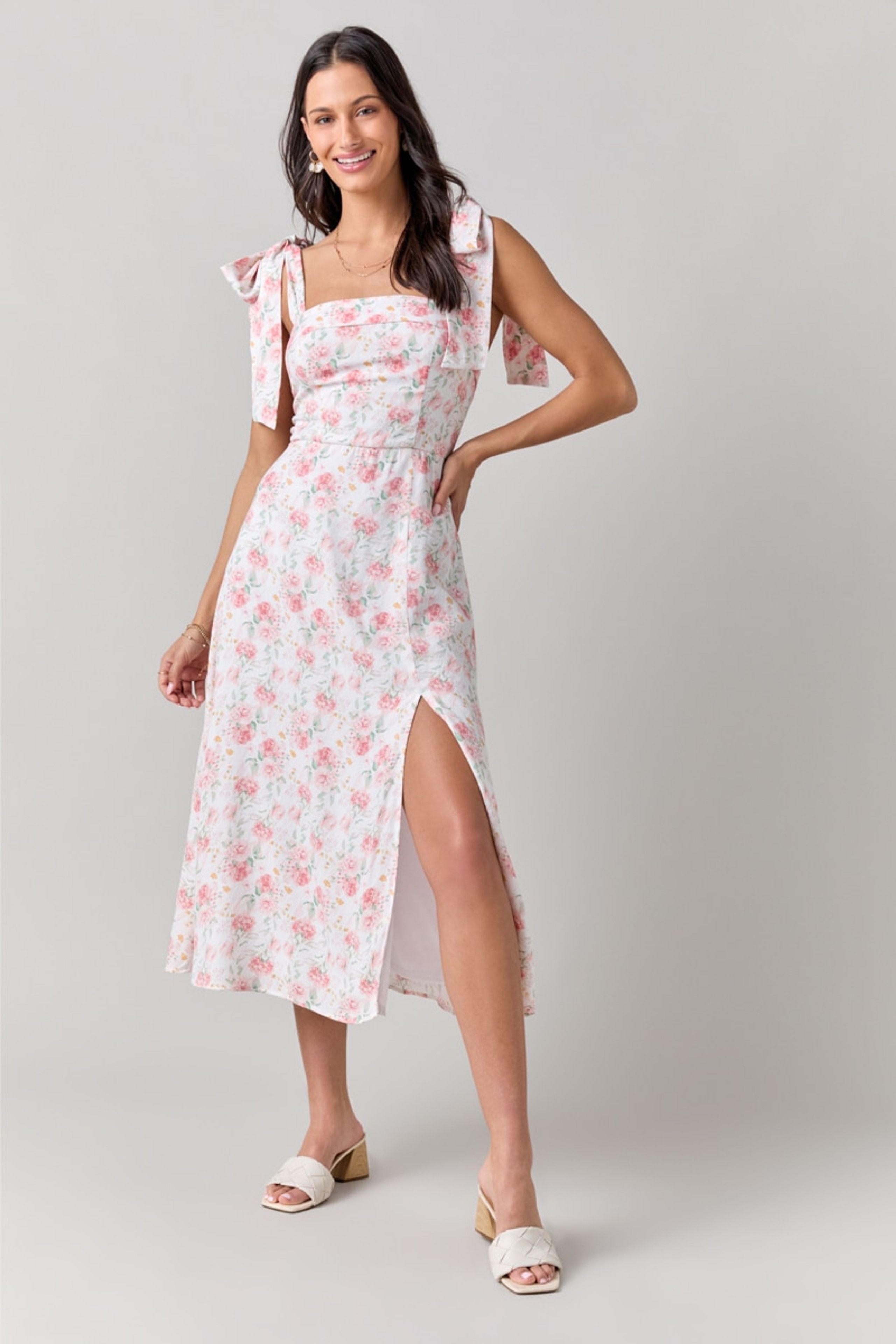 Ginnie Floral Strap Dress | Francesca's