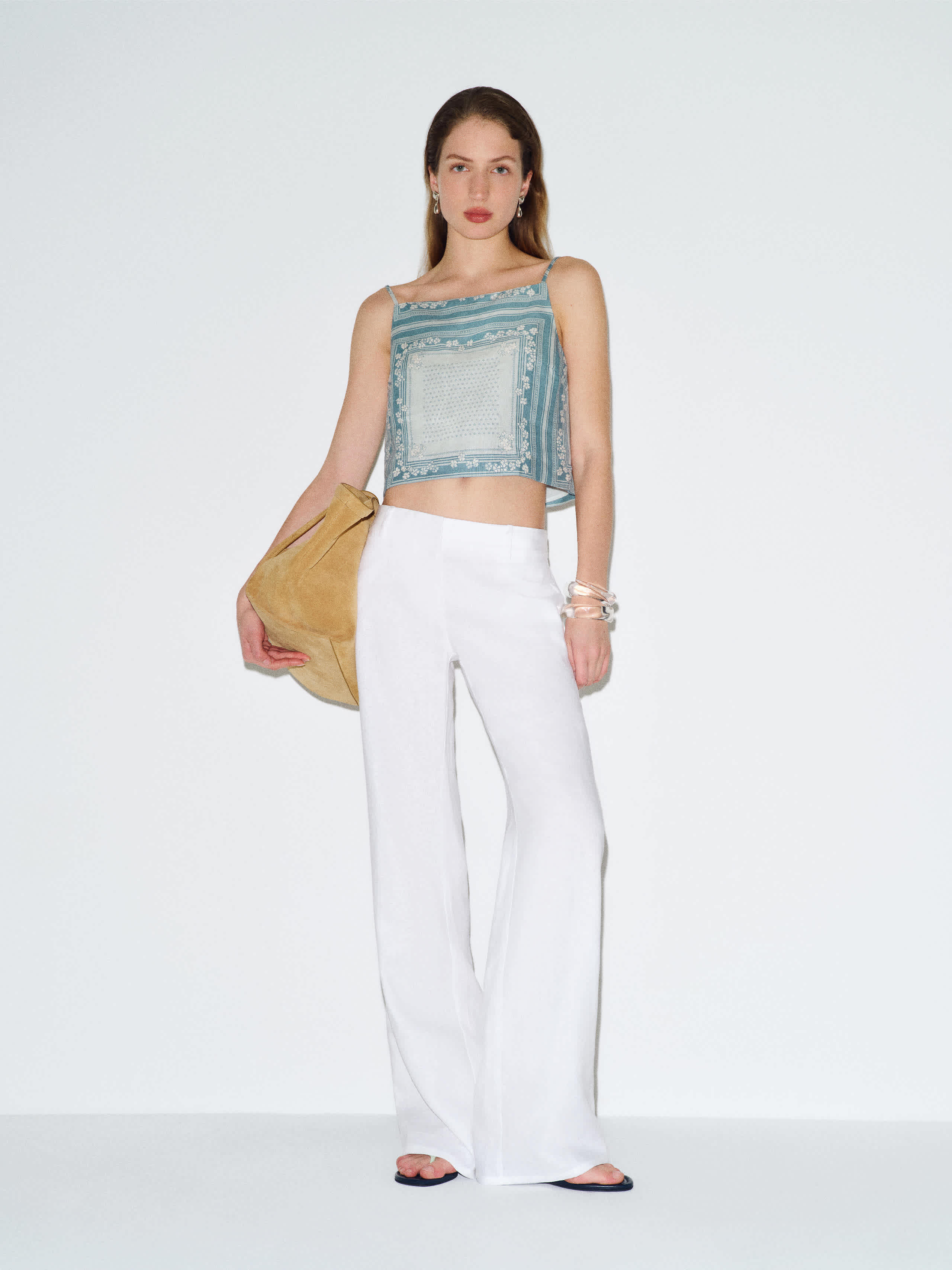 Reformation Kerri Linen Top Blue XS | Reformation (Global)